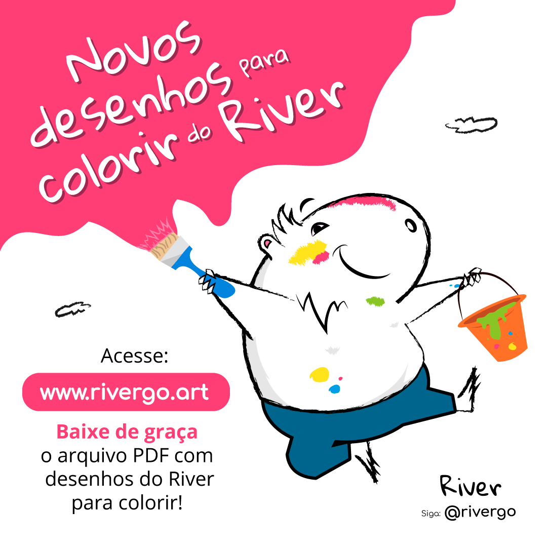 Desenhos do River para Colorir V2 – A beleza do simples